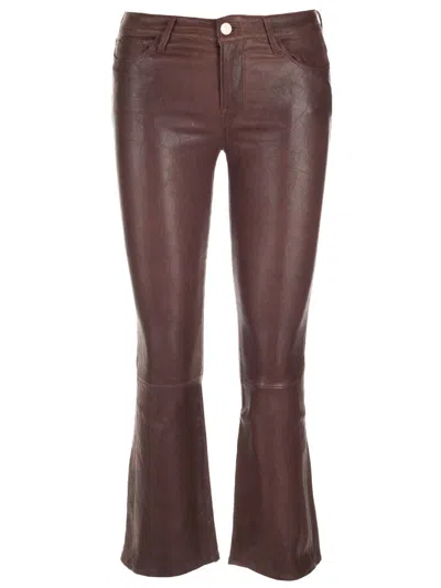 Frame Flared Leather Trousers