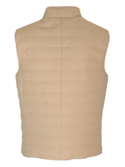 Brunello Cucinelli Lightweight Down Jacket Jackets Beige In Neutral