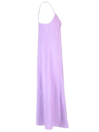 Shop Maison Kitsuné Lilac Maxi Dress Dresses Violet