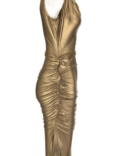 Vivienne Westwood Liz Jersey Dress Disco Jersey Gold Xs Women