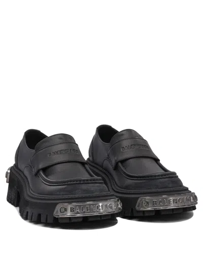 Balenciaga 50mm Tractor Leather Loafers