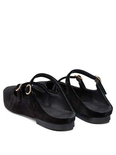 Amato Daniele Velvet Blue Loafers With Pointed Toe And Buckle Detail
