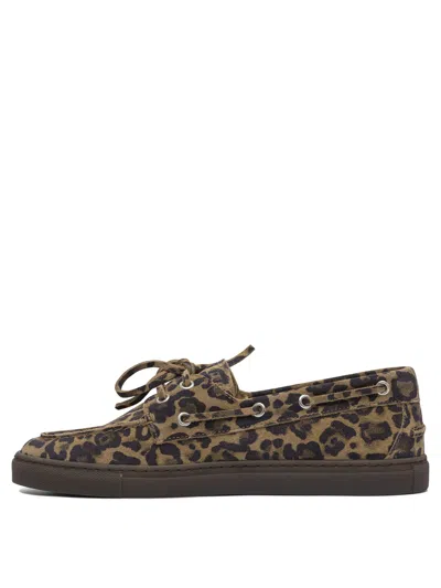 Copenhagen Leopard Print Leather Loafers In Brown
