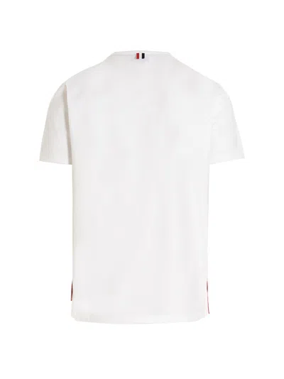 Thom Browne Oversized Short Sleeve Tee With Embroidered Rwb Pocket Trim In Heavy Jersey Clothing