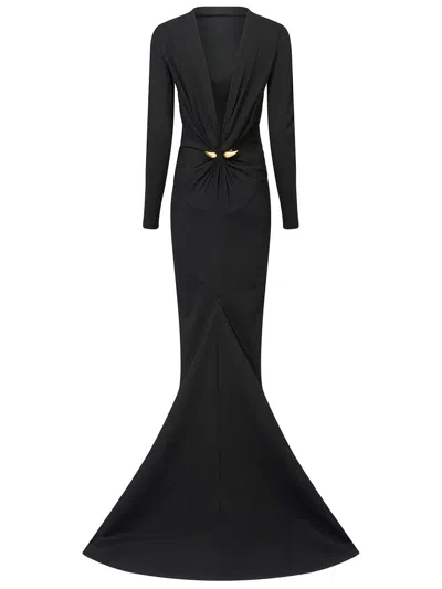Alaïa Embellished Cut-out Detailed Maxi Dress