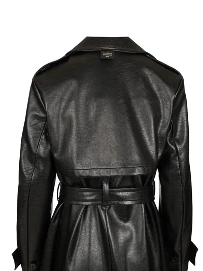 Acne Studios Long Leather Trench Coat Coats Black
