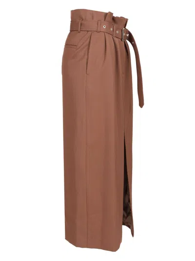 Shop Dries Van Noten Long Skirt Skirts Brown