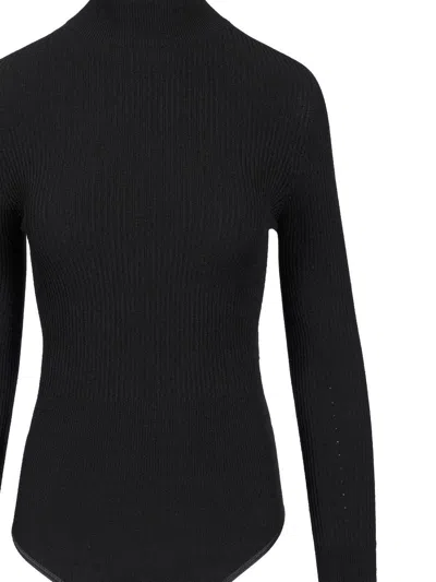Alaïa Mock-neck Long Sleeve Bodysuit