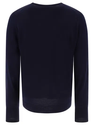John Smedley Hatfield Long Sleeves Crewneck Pullover In Blue