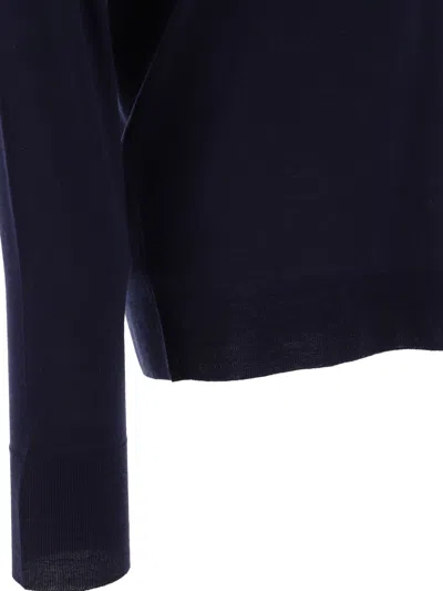 John Smedley Hatfield Long Sleeves Crewneck Pullover In Blue