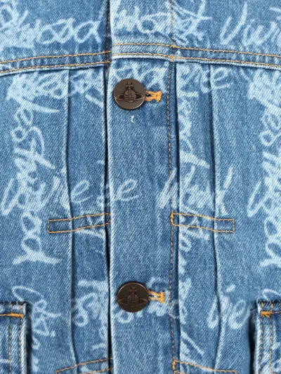 Vivienne Westwood Marlene Jacket Laser Denim Vw-grid-blue Xl Men
