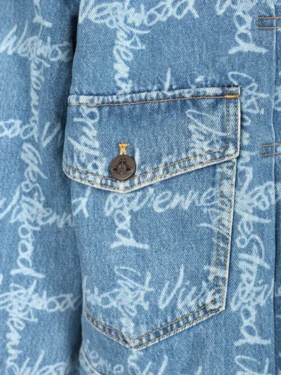 Vivienne Westwood Marlene Jacket Laser Denim Vw-grid-blue Xl Men
