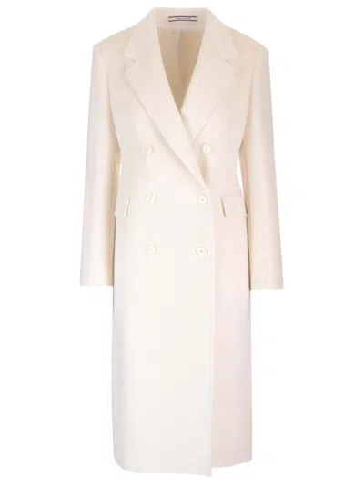 Tagliatore Double-breasted Coat In White