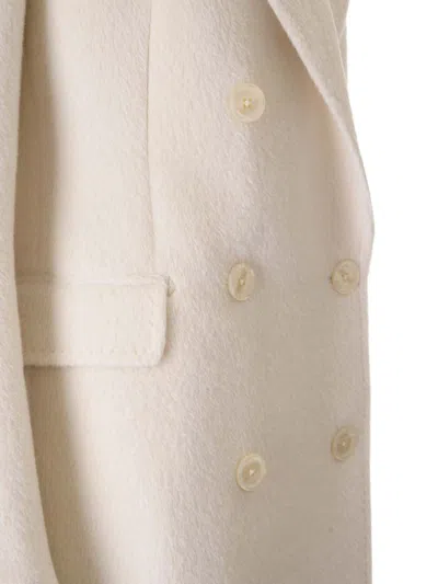 Tagliatore Double-breasted Coat In White