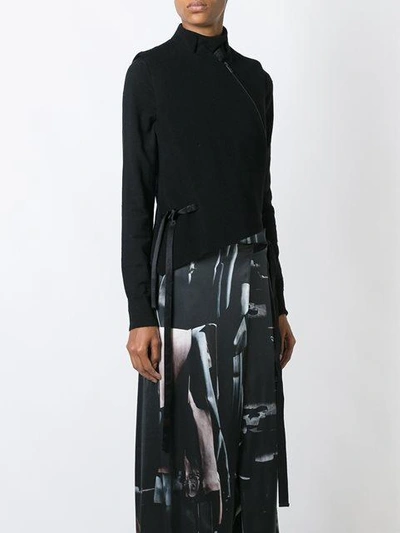 Shop Ann Demeulemeester Asymmetric Waistcoat In Black