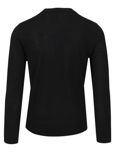 Dries Van Noten Merino Wool Sweater Knitwear Black In Black