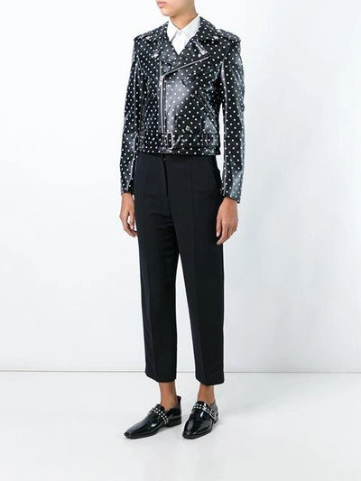 Shop Comme Des Garcons Girl Polka Dot Biker Jacket In Black