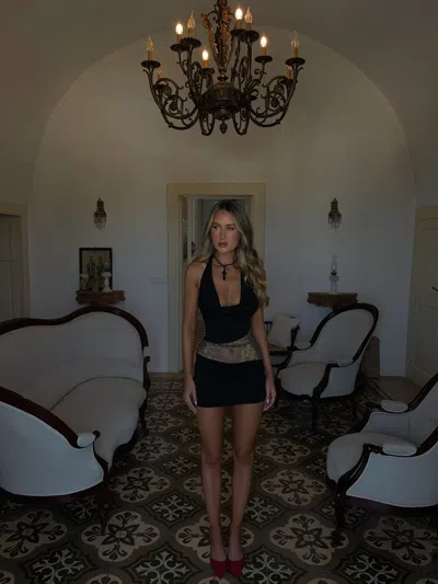 Outcast Crimson Mini Dress Black