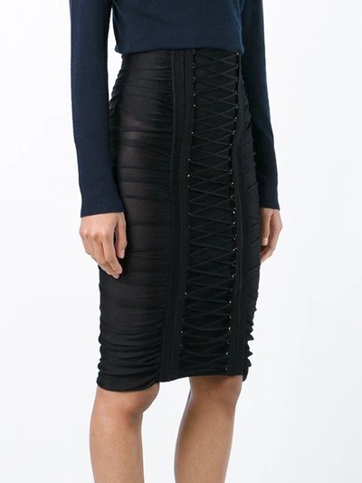lace-up pencil skirt