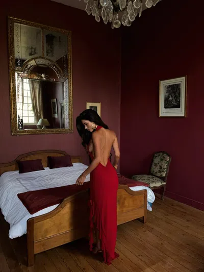 Outcast Zoei Maxi Dress Deep Red