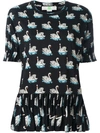 STELLA MCCARTNEY swan print skirt blouse,442610SHW6011652020