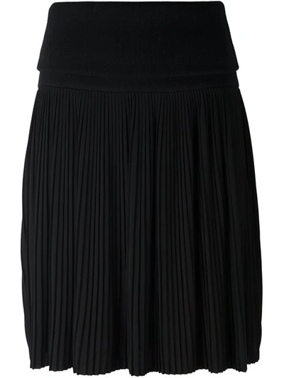 Givenchy Woman Pleated Jersey Mini Skirt Black