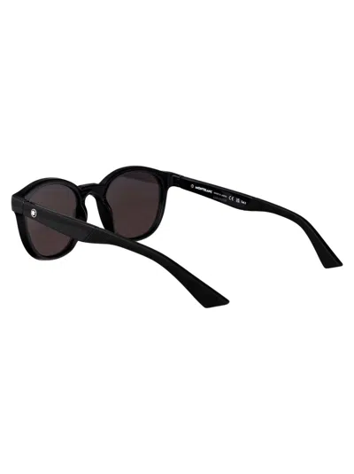 Montblanc Mb0398s Sunglasses In Black-black-grey