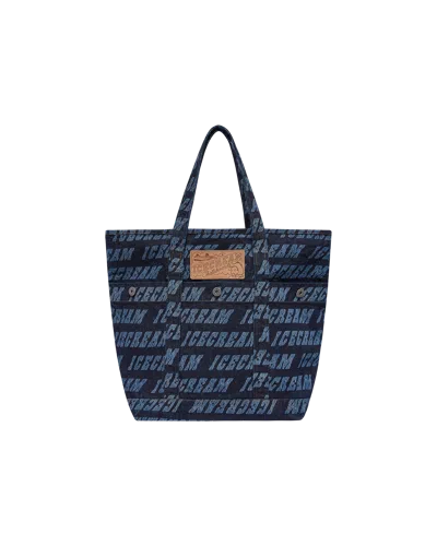 Icecream Repeat Logo Denim Tote Bag