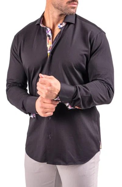 Maceoo Einstein Resistance0155 Black Button-up Shirt In Black