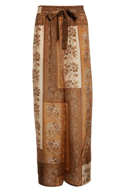 Zimmermann Lucky Silk Wide Leg Pants