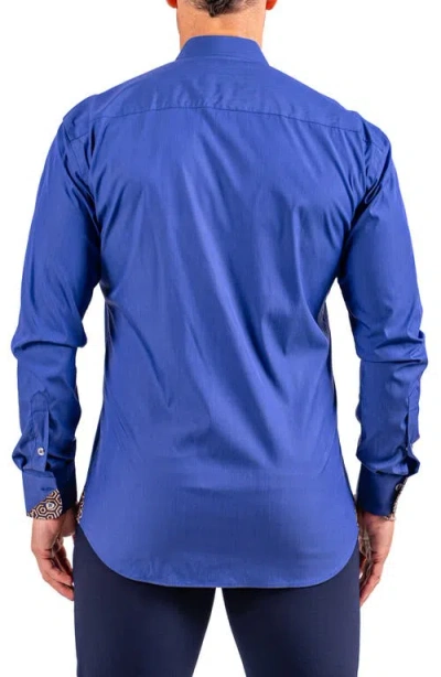 Maceoo Einstein Resistance0126 Blue Button-up Shirt In Blue