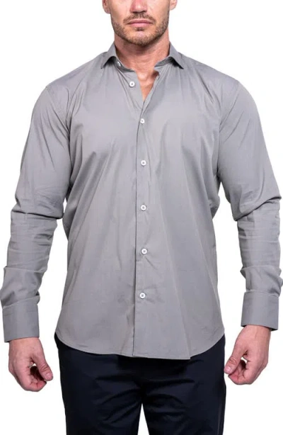 Maceoo Einstein Aristocratluxestretch Button-up Shirt In Gray