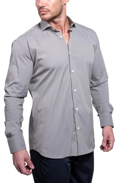 Maceoo Einstein Aristocratluxestretch Button-up Shirt In Gray
