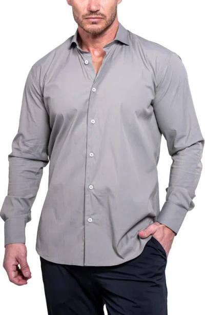 Maceoo Einstein Aristocratluxestretch Button-up Shirt In Gray