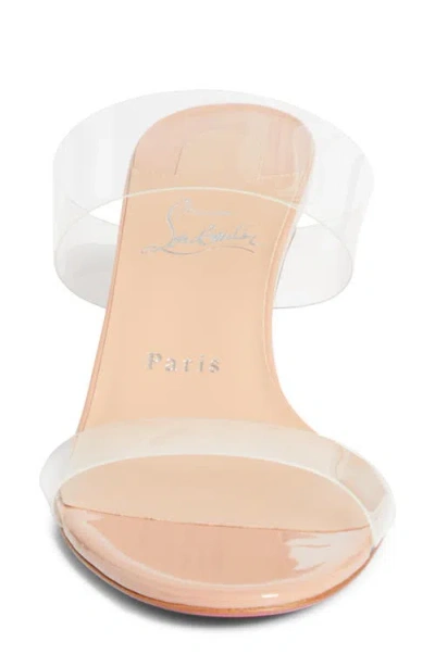 Christian Louboutin Just Nothing Clear Red Sole Slide Sandals