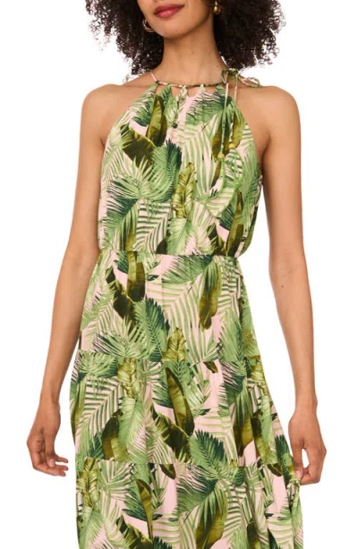 Vince Camuto Leaf Print Tiered Dress