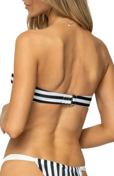 Edikted Dini Striped Bandeau Bikini Top