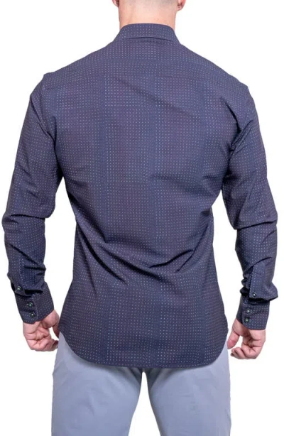 Maceoo Einstein Print Cotton Button-up Shirt In Black