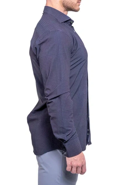 Maceoo Einstein Print Cotton Button-up Shirt In Black