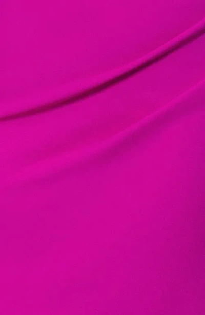 Betsy & Adam Plus Size Asymmetric High-low Gown In Pink