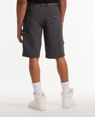 Ecko Unltd . Keep Tabs On Belted Cargo Short In Gray