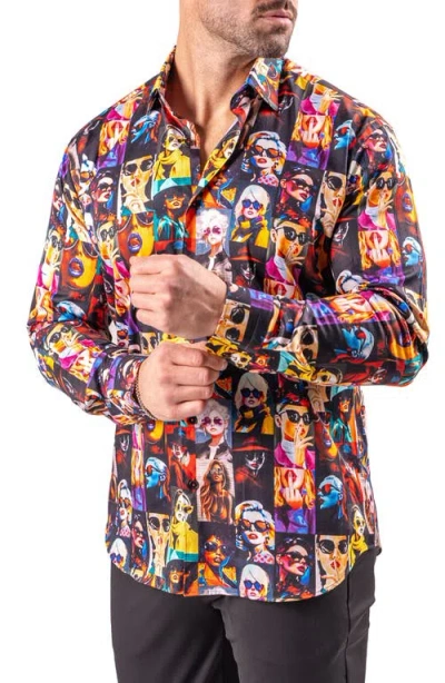 Maceoo Fibonacci Resistance Contemporary Fit Button-up Shirt