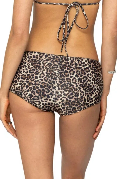 Edikted Mich Leopard Boyshort Bikini Bottoms