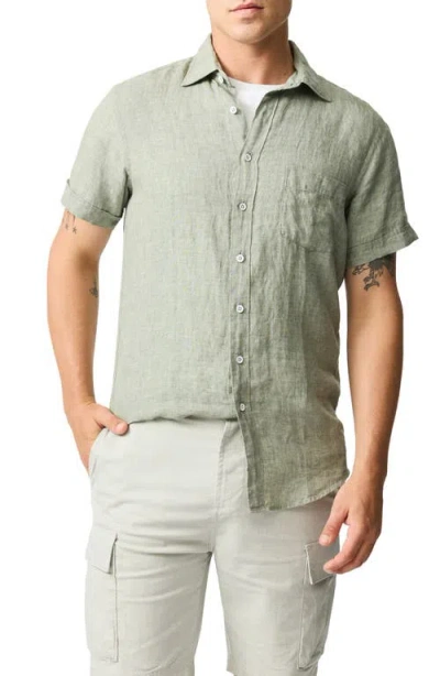 Rodd & Gunn Palm Beach Sports Fit Short Sleeve Linen Button-up Shirt