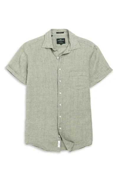 Rodd & Gunn Palm Beach Sports Fit Short Sleeve Linen Button-up Shirt
