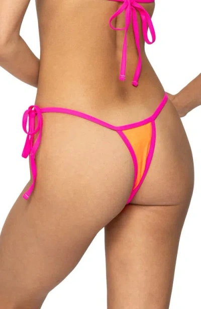 Edikted Contrast Side Tie Micro Bikini Bottoms