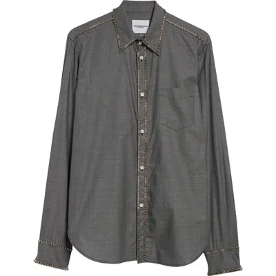 Takahiromiyashita The Soloist Takahiromiyashita Thesoloist. Stud Embellished Plaid Twill Button-up Shirt