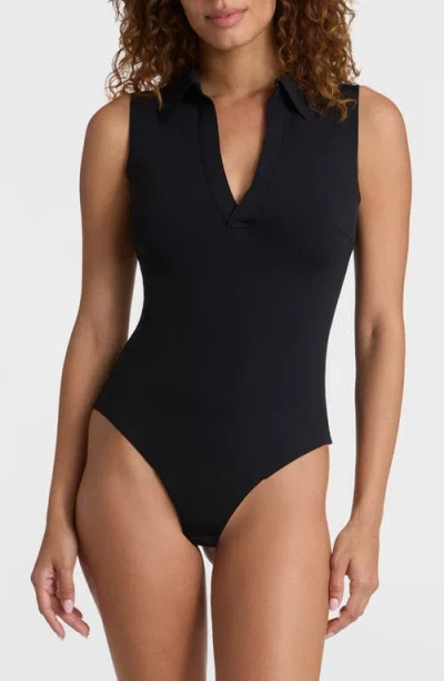 Commando Neoprene Polo Bodysuit