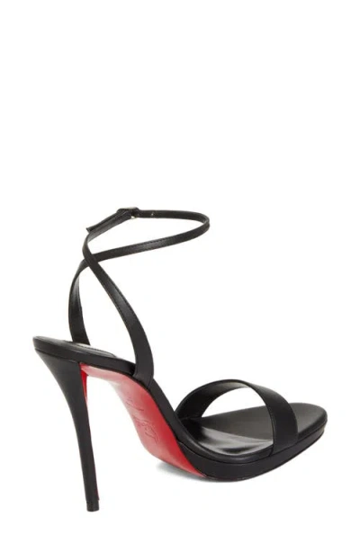 Christian Louboutin Miss Z Leather Red Sole Ankle-strap Sandals In Black