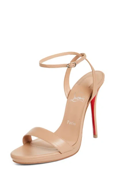 Christian Louboutin Loubi Queen Red Sole Ankle-wrap Sandals